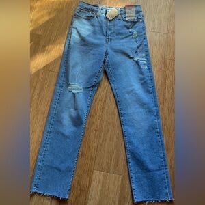 Levi’s Wedge Straight Distressed Blue Jeans